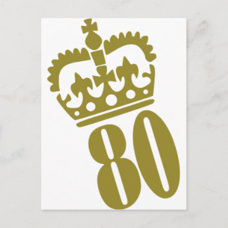 80. Geburtstag - Zahl - 80 Postkarte