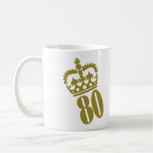 80. Geburtstag - Zahl - achtzig Kaffeetasse (Links)