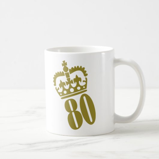 80. Geburtstag - Zahl - achtzig Kaffeetasse (Rechts)