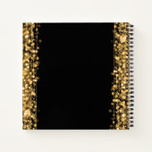 80. Geburtstagguestbook-Party-Glitzern-Gold Notizblock (Rückseite)