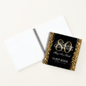 80. Geburtstagguestbook-Party-Glitzern-Gold Notizblock (Innenseite)
