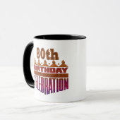 80. Geburtstags-Feier-Geschenke Tasse (Vorderseite Links)