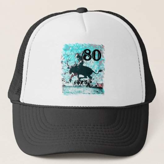 80. Geburtstags-Geschenke, Cowboy! Truckerkappe (Vorderseite)