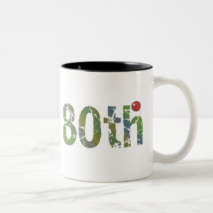80. Geburtstags-Geschenke Zweifarbige Tasse