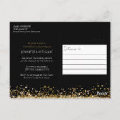 80. Geburtstags Gold Black Save the Date Postcard Postkarte (Rückseite)