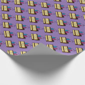 80. Geburtstags-Kuchen mit Kerzen Geschenkpapier (Ecke)