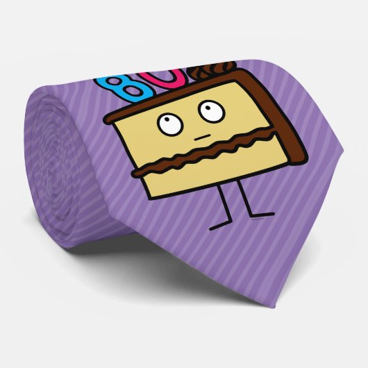 80. Geburtstags-Kuchen mit Kerzen Krawatte (Gerollt)
