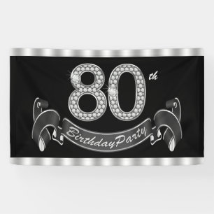 80. Geburtstags-Party Banner
