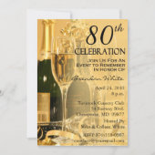 80. Geburtstags-Party Einladungen (Vorderseite)