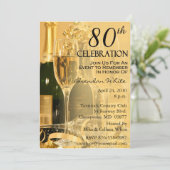 80. Geburtstags-Party Einladungen (Stehend Vorderseite)