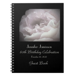 80. Geburtstags-Party-Gast-Buch, erblassen - rosa Notizblock