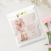 80. Geburtstags-Rose Gold Cake Geschenktütchen (Versiegelt)