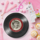 80. Geburtstags-Schallplatte Retro Pappteller (Party)