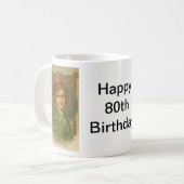80. Geburtstags-Tasse Kaffeetasse (Vorderseite Links)
