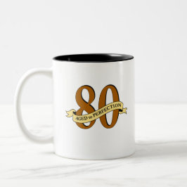80. Geburtstags-Tasse Zweifarbige Tasse