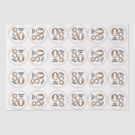 80. Geburtstags-Tissue Paper Seidenpapier