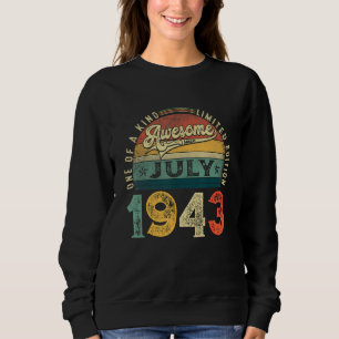 80. Geburtstagsdekoration Juli 1943 Männer Frauen  Sweatshirt