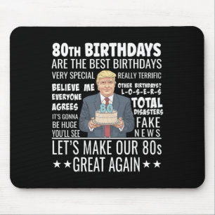 80. Geburtstagsdesign - Lustige Trump-Zitat-Geburt Mousepad