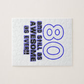 80. Geburtstagsdesign Puzzle (Horizontal)