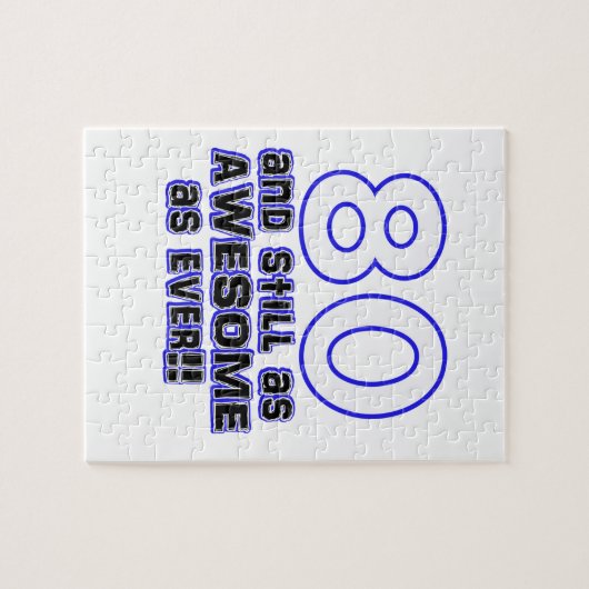 80. Geburtstagsdesign Puzzle (Horizontal)