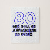 80. Geburtstagsdesign Puzzle (Vertikal)