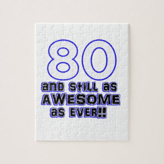 80. Geburtstagsdesign Puzzle