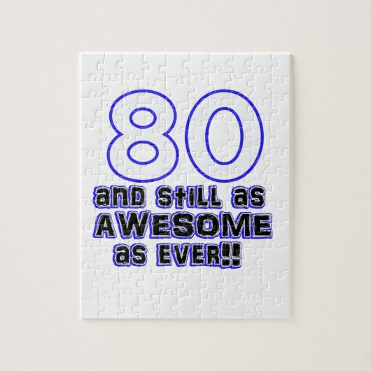80. Geburtstagsdesign Puzzle (Vertikal)