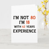 80. Geburtstagsdesigns Karte (Gelbe Blume)