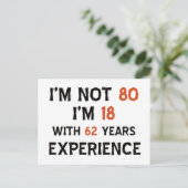 80. Geburtstagsdesigns Postkarte (Stehend Vorderseite)