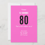 80. Geburtstagseinladung - Mama Schöner Held Einladung (Rückseite)