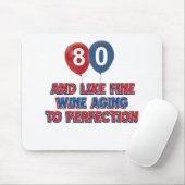 80. Geburtstagsentwürfe Mousepad (Mit Mouse)