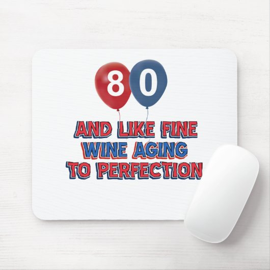 80. Geburtstagsentwürfe Mousepad (Mit Mouse)