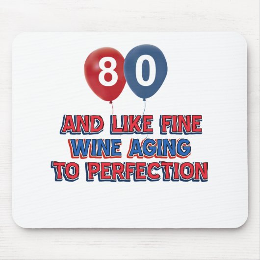 80. Geburtstagsentwürfe Mousepad (Vorne)