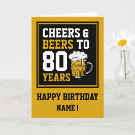 80. Geburtstagsfeier & Biere bis 80 Jahre Karte