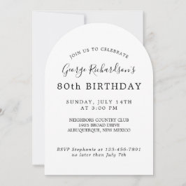 80. Geburtstagsfeier Einladung