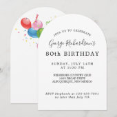 80. Geburtstagsfeier Einladung (Vorne/Hinten)