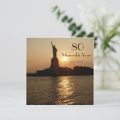 80. Geburtstagsfeier/Freiheitsstatue Einladung (Stehend Vorderseite)