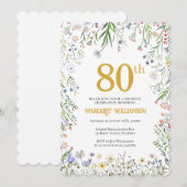 80. Geburtstagsfeier im Garten Einladung (Vorne/Hinten)
