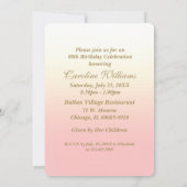 80. Geburtstagsfeier individuelle Einladungen (Rückseite)