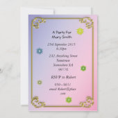 80. Geburtstagsfeier mit Blumenbriefen Einladung (Rückseite)