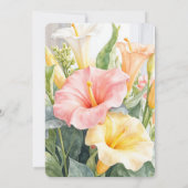 80. Geburtstagsfeier Schöne Frühlingsblumen Einladung (Rückseite)