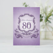 80. Geburtstagsfeier Vintag Rahmen -2- Einladung (Stehend Vorderseite)