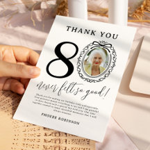 80. Geburtstagsfoto Danke