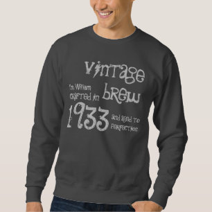 80. Geburtstagsgeschenk 1933 Vintager Brauname für Sweatshirt