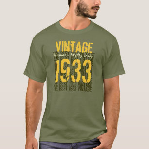 80. Geburtstagsgeschenk Best 1933 Vintag T-Shirt