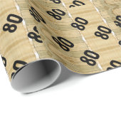 80. Geburtstagskaffee-Collage Lagepapier Geschenkpapier (Rolleneckpunkt)