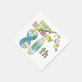 80. Geburtstagspapier Napkins Serviette (Ecke)