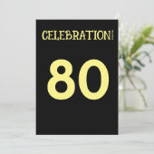 80. GEBURTSTAGSPARTEI - KUSTOM-Einladungen Einladung (Stehend Vorderseite)