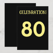 80. GEBURTSTAGSPARTEI - KUSTOM-Einladungen Einladung (Vorne/Hinten)