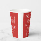 80. Geburtstagspartei Wiederholung von Bezeichnung Pappbecher (Rechts)